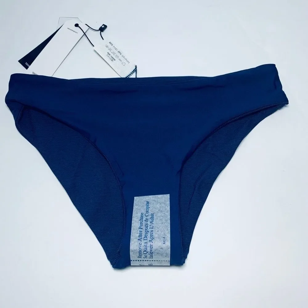 NWT Tavik Ali‎ Full Bikini Bottom Ribbed Cobalt XS